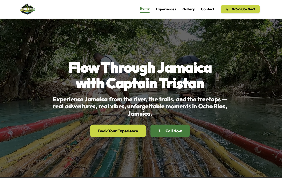River Rafting Jamaica website